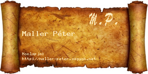 Maller Péter névjegykártya